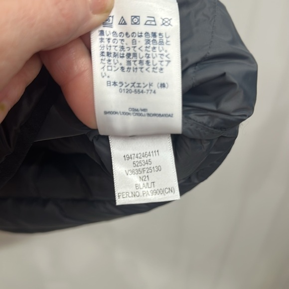 Lands End 800 down Black Quilted Puffer Vest with Stand-Up Collar size LT.NWT - Picture 9 of 10